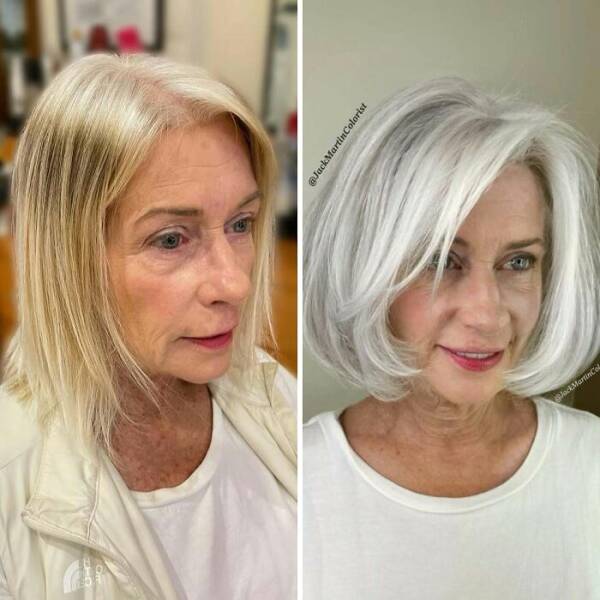 Stunning Transformations: Before And After Going Gray Naturally