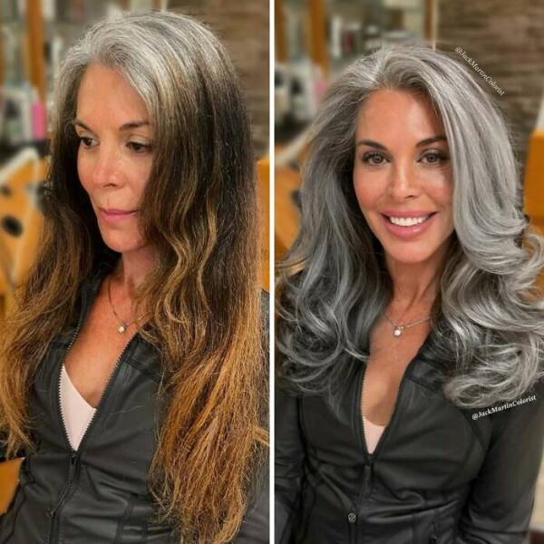 Stunning Transformations: Before And After Going Gray Naturally