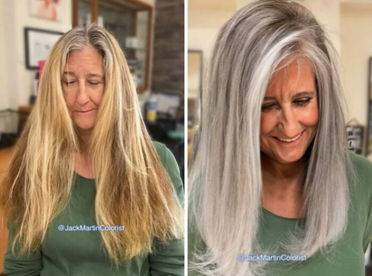 Stunning Transformations: Before And After Going Gray Naturally