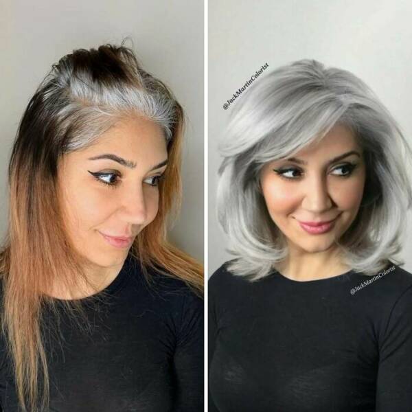 Stunning Transformations: Before And After Going Gray Naturally