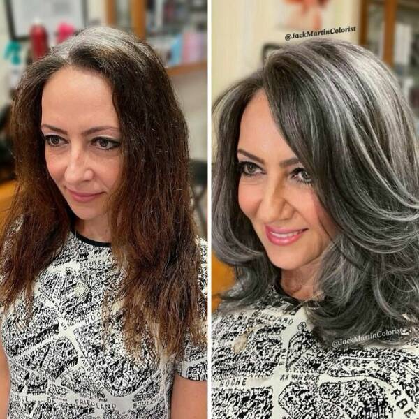 Stunning Transformations: Before And After Going Gray Naturally
