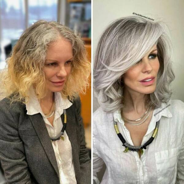 Stunning Transformations: Before And After Going Gray Naturally