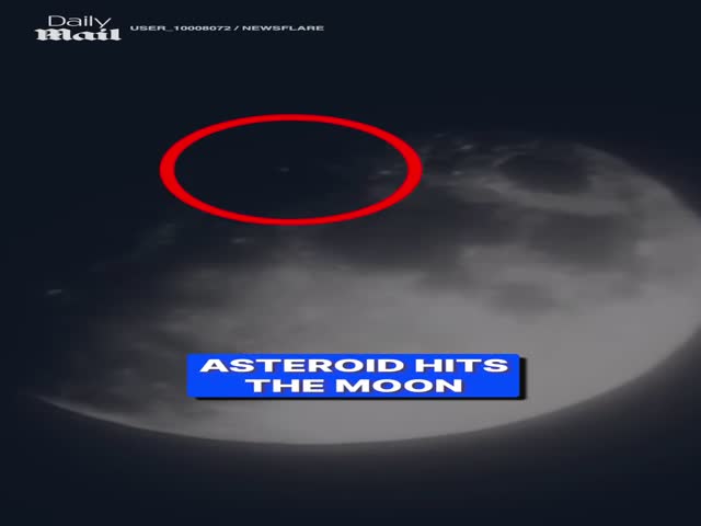 Asteroid Hits The Moon. Once In A Lifetime Moment