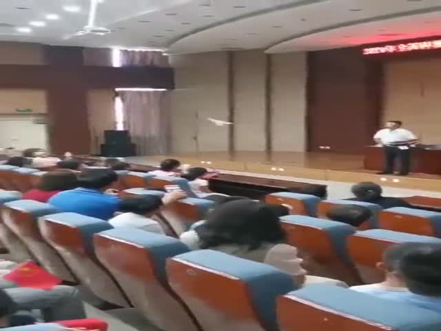 The Teacher Performed Paper Airplane Magic