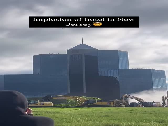 Implosion Of Hotel In New Jersey