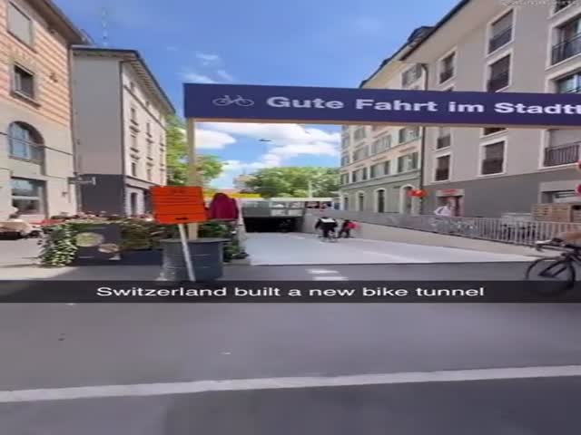 A Smooth Ride Through Switzerlands New Bike Tunnel