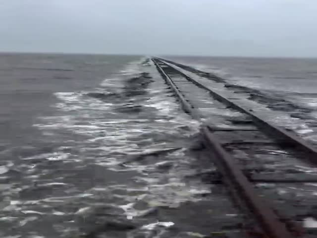 The Railway Line Connecting Mainland Northern Germany With The Halligen Islands In The North Sea