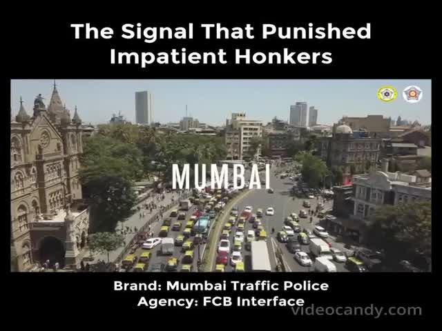 Signal That Punished Honkers in Mumbai, India