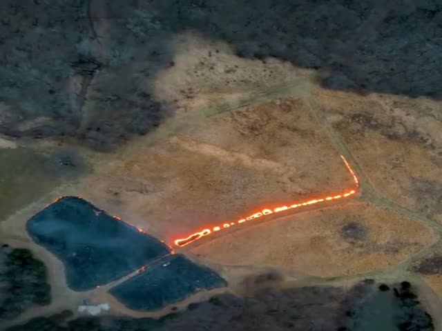 An Aerial View of a Controlled Burn