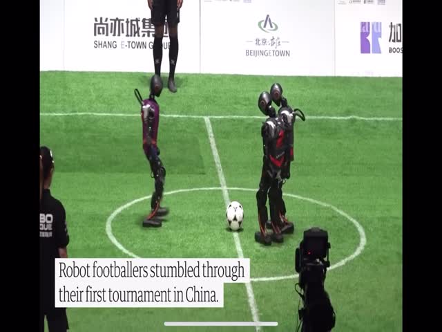 Robots Playing Soccer (Kinda)