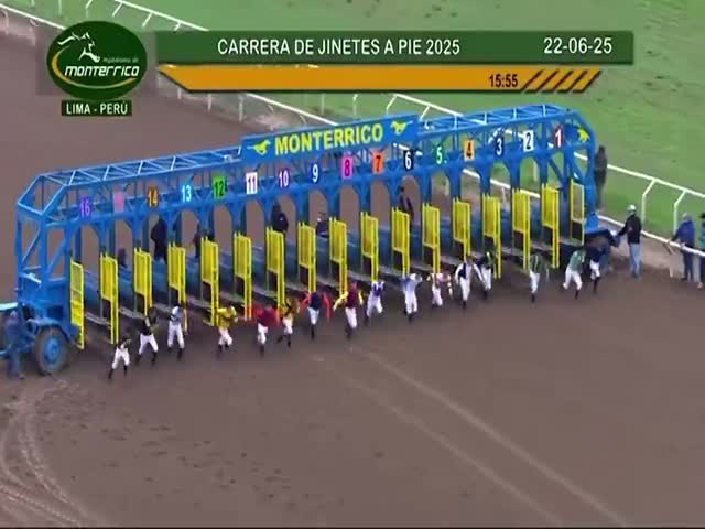 Peruvian Jockeys Racing Without Horses for Charity