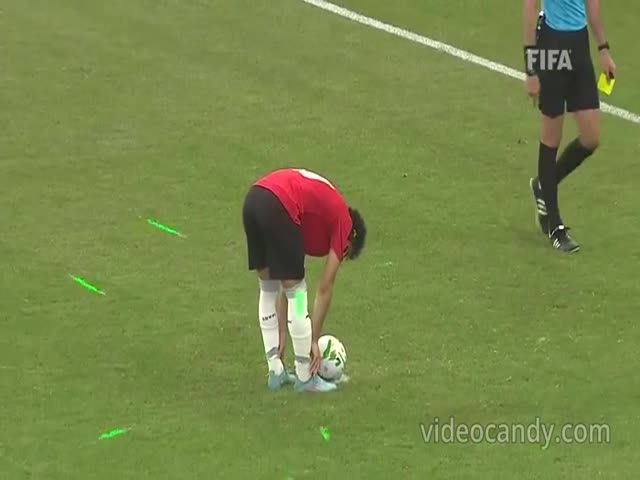 Lasers in the Egypt vs Senegal World Cup Qualifying Match