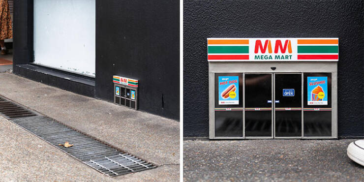 Street Art, Shrunken and Hilarious