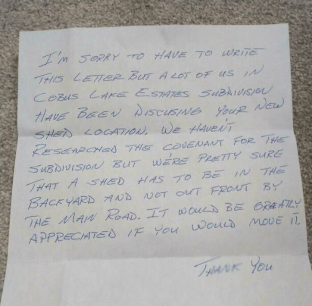 Passive-Aggressive Posts from Across the Fence