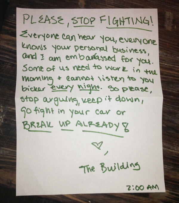 Passive-Aggressive Posts from Across the Fence