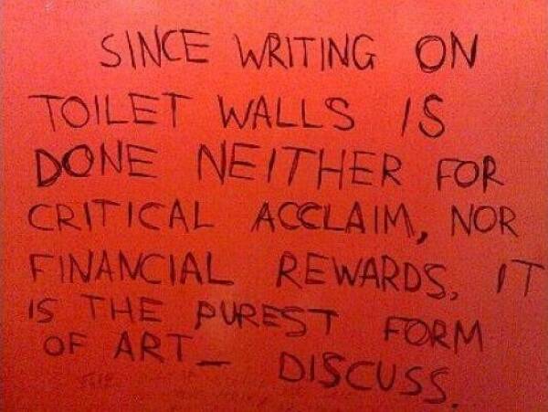 Philosophy from the Bathroom Wall