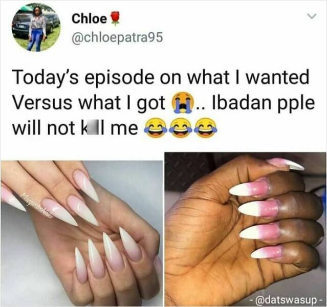 What I Ordered vs. What I Got