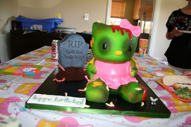 Hello Kitty Zombie Cake (14 pics)