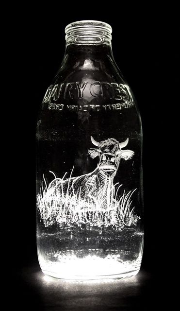 Wow! Milk Bottle Art (33 pics)