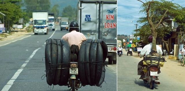 Compilation of stupid or funny moments on the roads (77 pics)