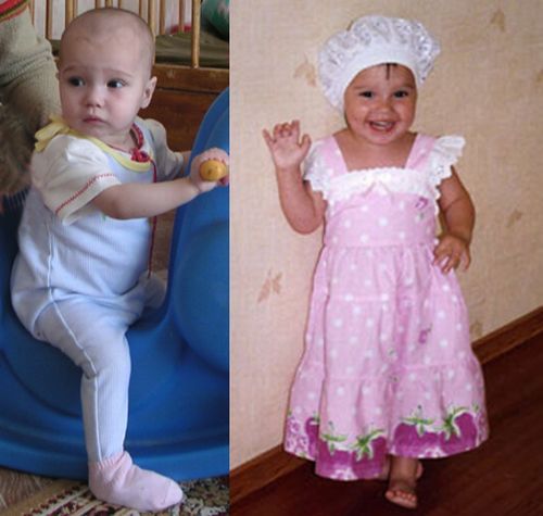 Pictures of children in orphan houses and in their new families (68 pics)