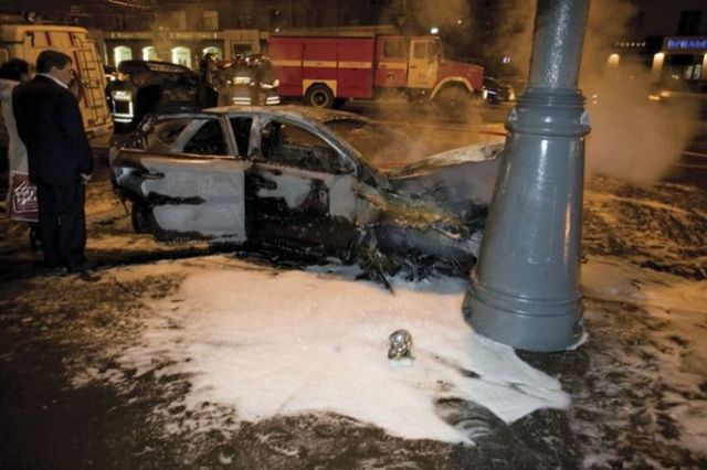 Another Lamborghini was crashed in Moscow. During sex? (32 pics)