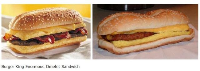 Fast-food products on ads and in real life (14 pics)
