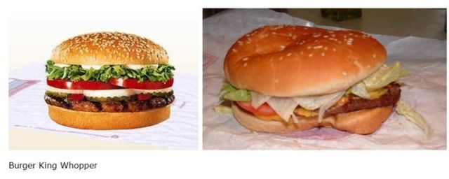 Fast-food products on ads and in real life (14 pics)