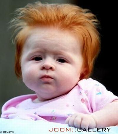 ginger and black baby