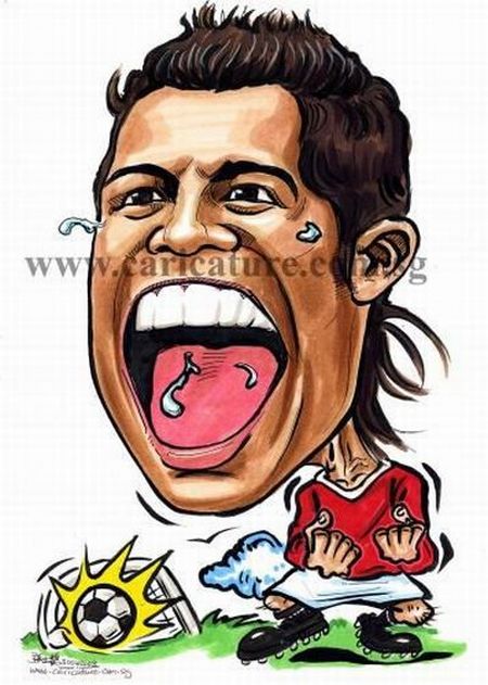 Caricatures of Cristiano Ronaldo (46 pics)