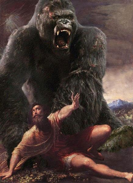 Famous monsters from movies on classic paintings (35 pics)
