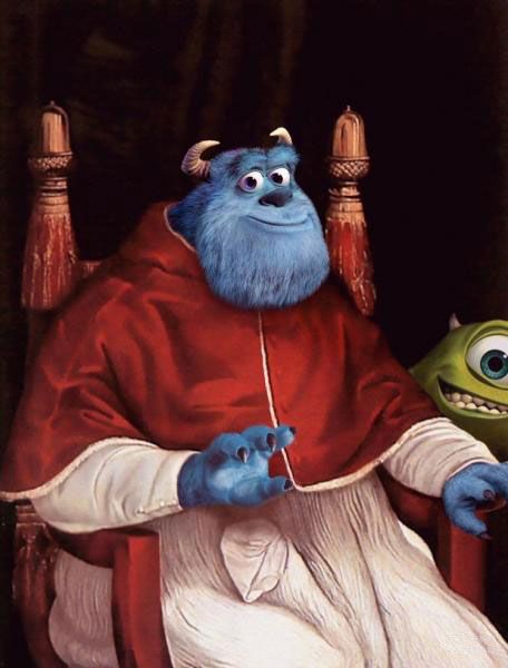 Famous monsters from movies on classic paintings (35 pics)