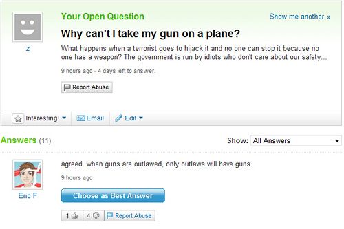 Funny Yahoo questions and answers (58 stories)