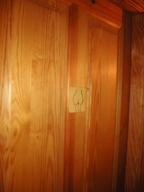 Toilet door signs never seen before (2 pics)