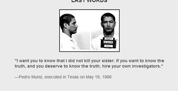 Prisoners’ last words before execution (35 prints)
