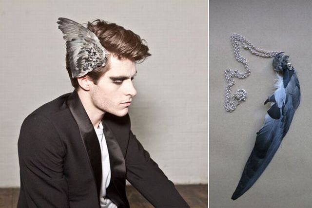 Freaky taxidermy jewelry – How about a dead rat in your bowtie?