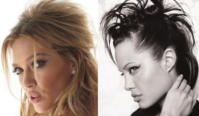 Hilary Duff vs Angelina Jolie (17 pics)