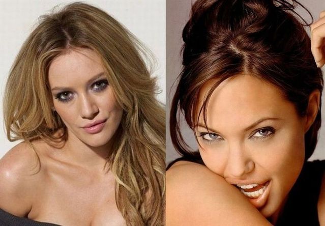 Hilary Duff vs Angelina Jolie (17 pics)