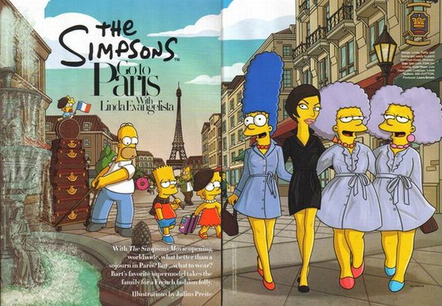 The Simpsons go to Paris with Linda Evangelista (7 pics)