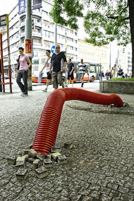 The attack of the Mongolian Death Worm in Prague (8 pics)