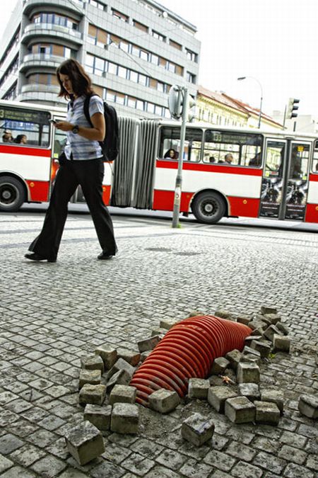 The attack of the Mongolian Death Worm in Prague (8 pics)