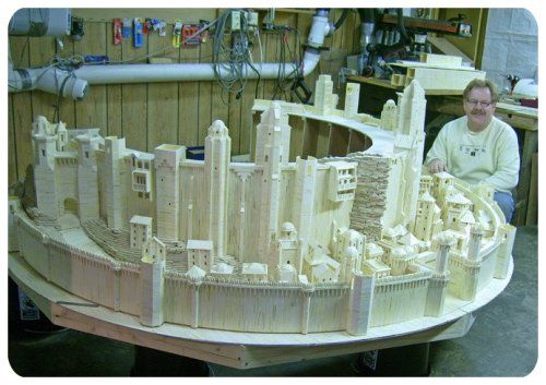 The castle of the Lord of the Rings with matchsticks (9 pics)