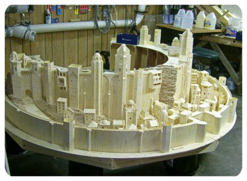 The castle of the Lord of the Rings with matchsticks (9 pics)