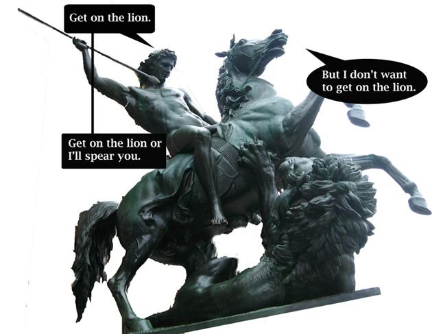 What if horse statues could speak? (7 pics)