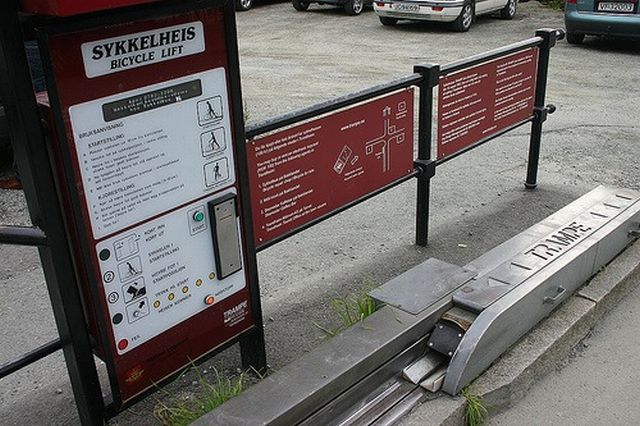Trondheim – the first city in the world with a lift designed only for cyclists! (7 pics)