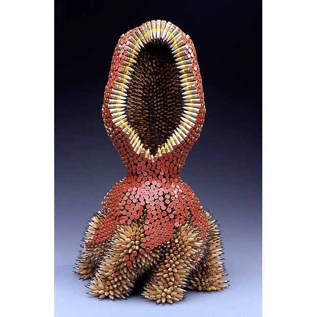 Pencil sea urchin sculptures by Jen Maestre (16 pics)