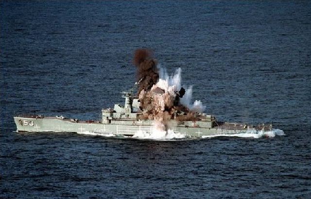 Direct hit by a torpedo (10 pics)