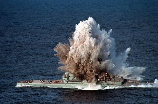 Direct hit by a torpedo (10 pics)