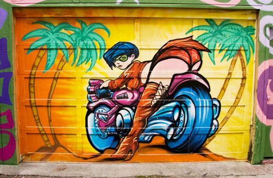 16 cool graffitis on garage doors (16 pics) - Izismile.com