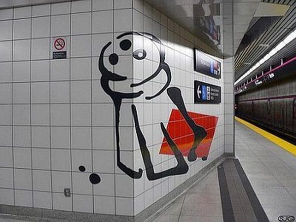 Great creative drawings in the subway (10 pics)